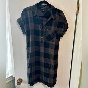 Plaid short sleeve dress
